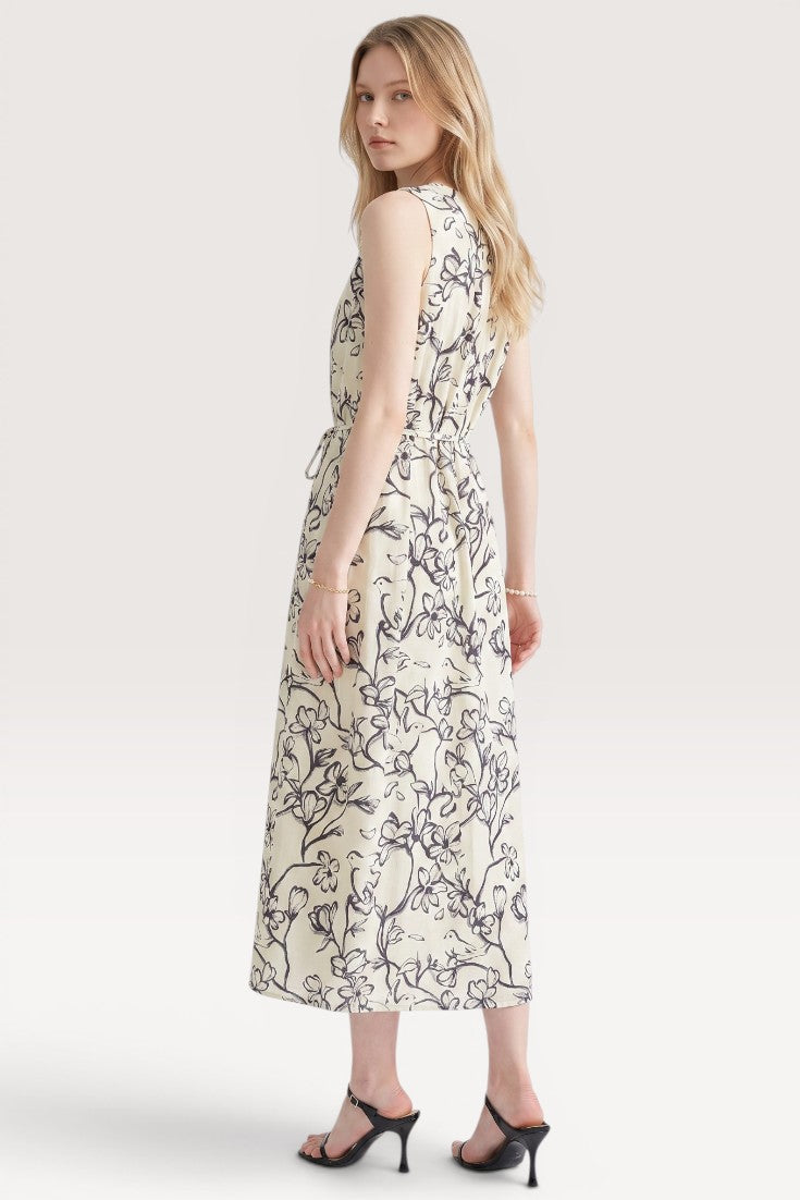 Elowen · Midnight Blossom Midi Dress