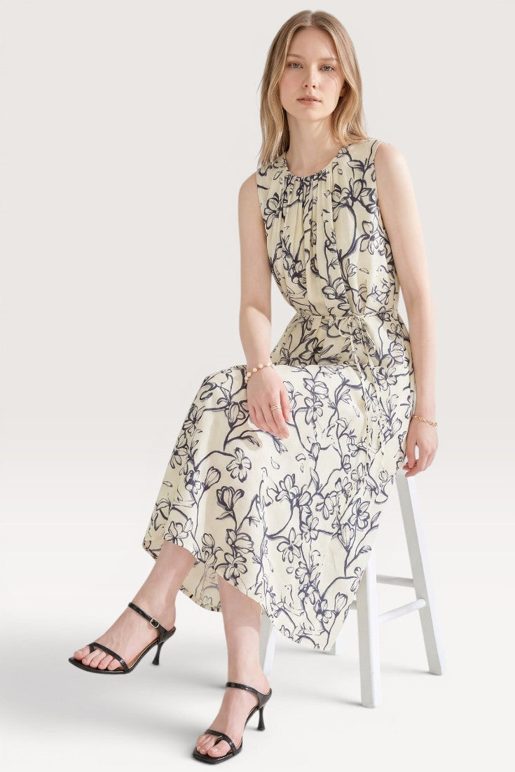 Elowen · Midnight Blossom Midi Dress