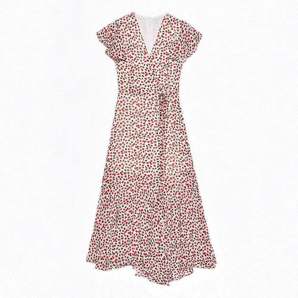 Calista · Ivory Garden Midi Dress