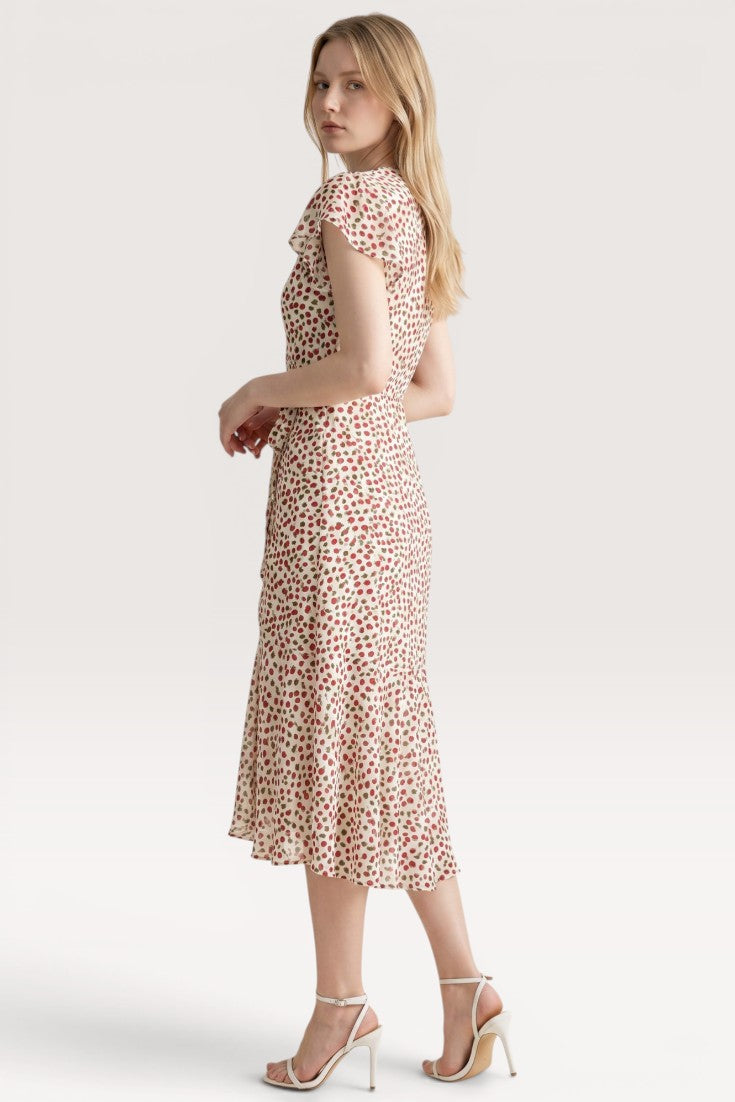Calista · Ivory Garden Midi Dress