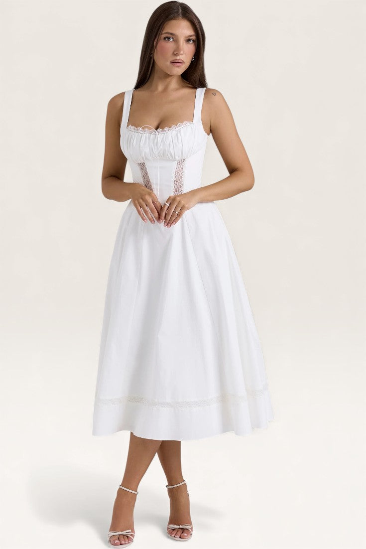 White – Sexy Holiday Spaghetti Strap Dress