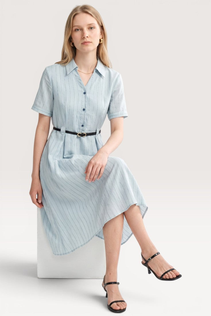 Rosalie · Mist Blue Midi Dress