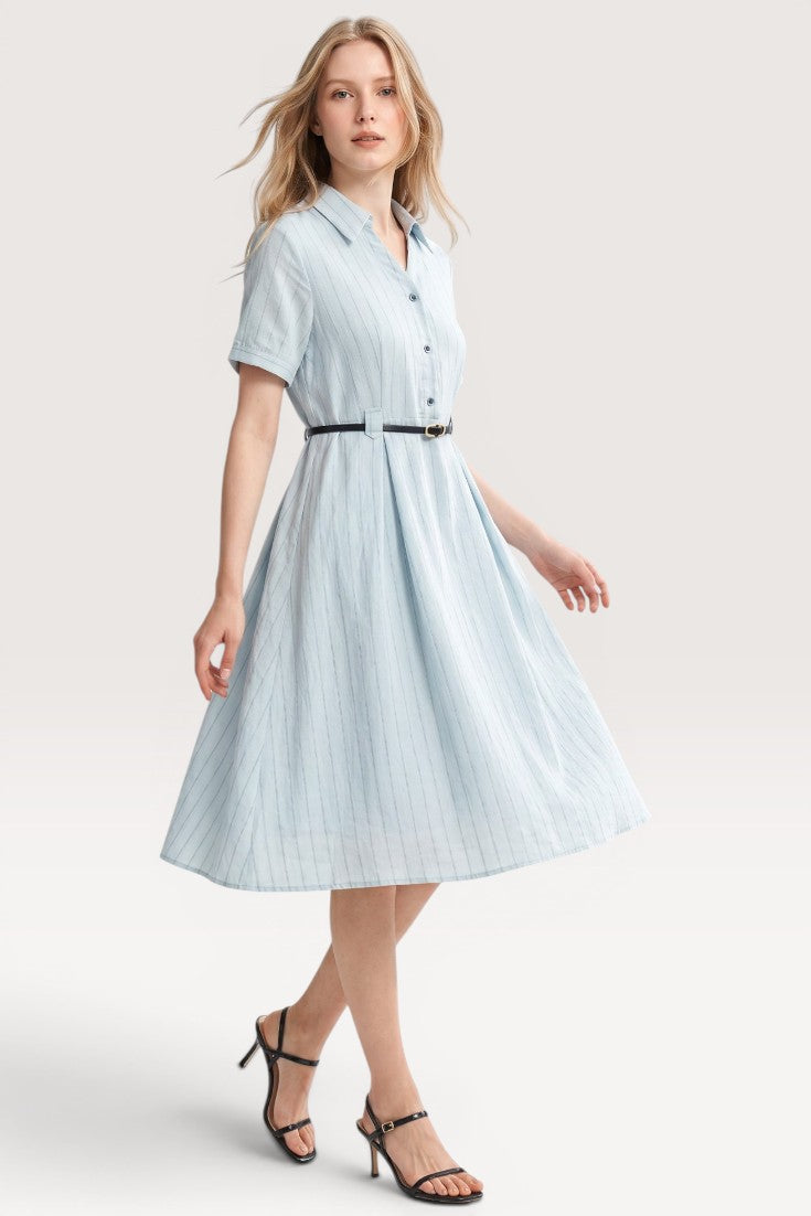 Rosalie · Mist Blue Midi Dress