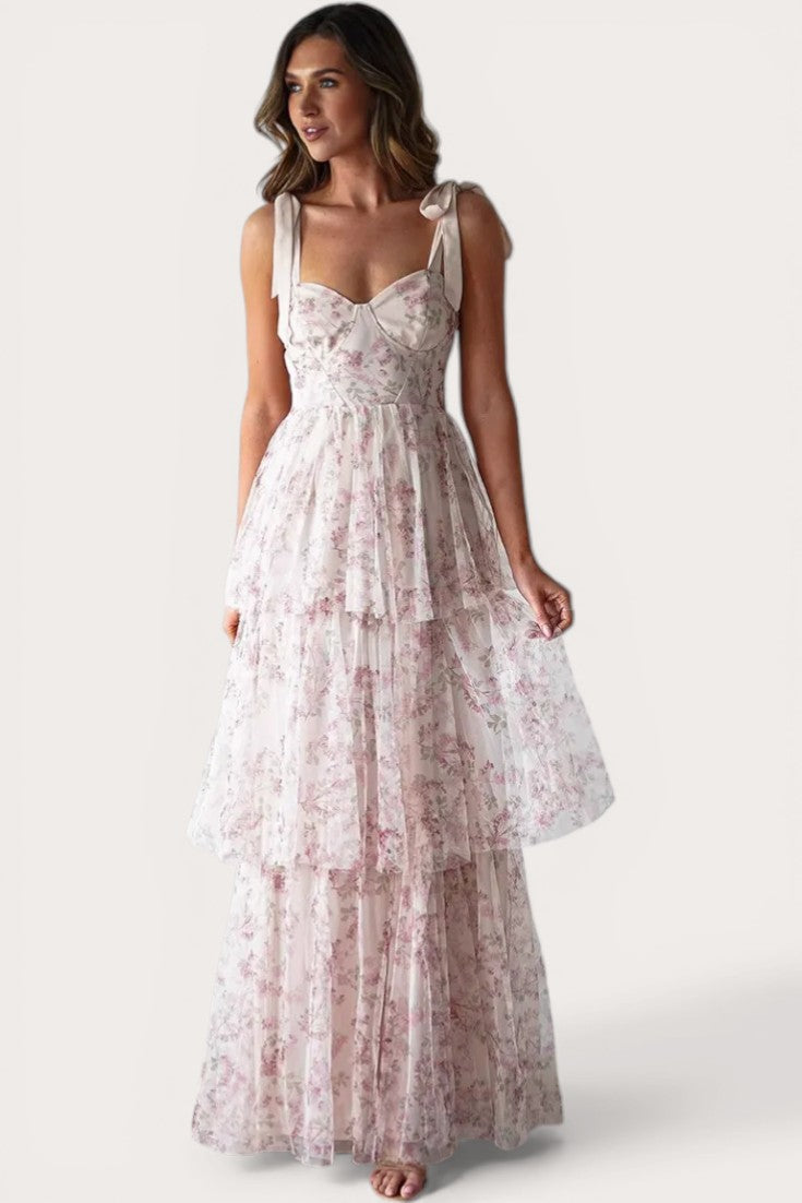 Selene · Blush Radiance Maxi Dress