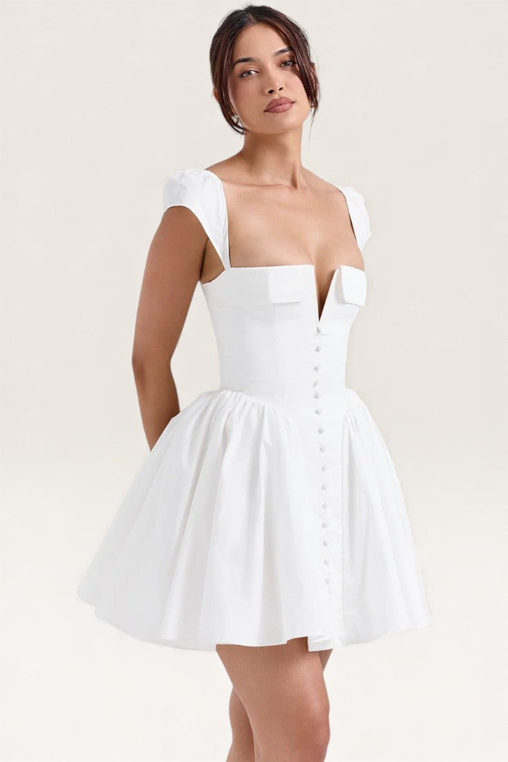 White – Flirty Pure Babe A-Line Dress