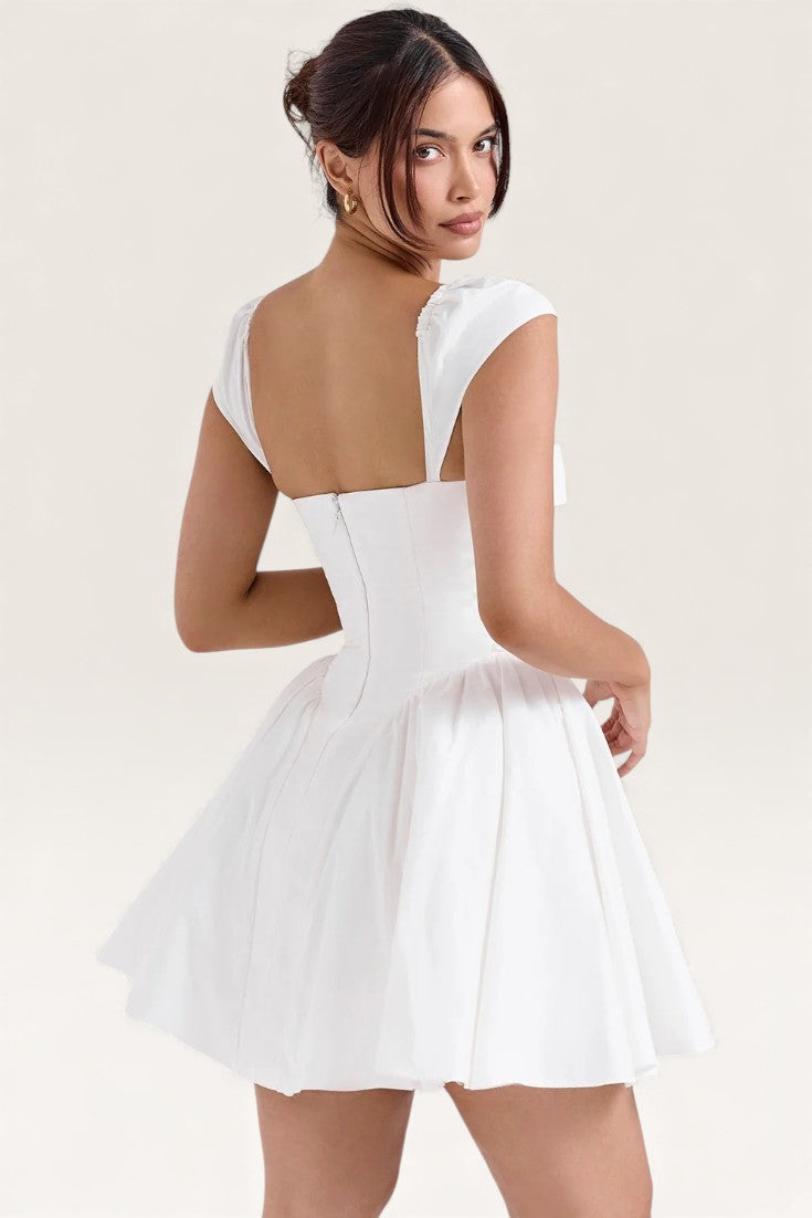White – Flirty Pure Babe A-Line Dress