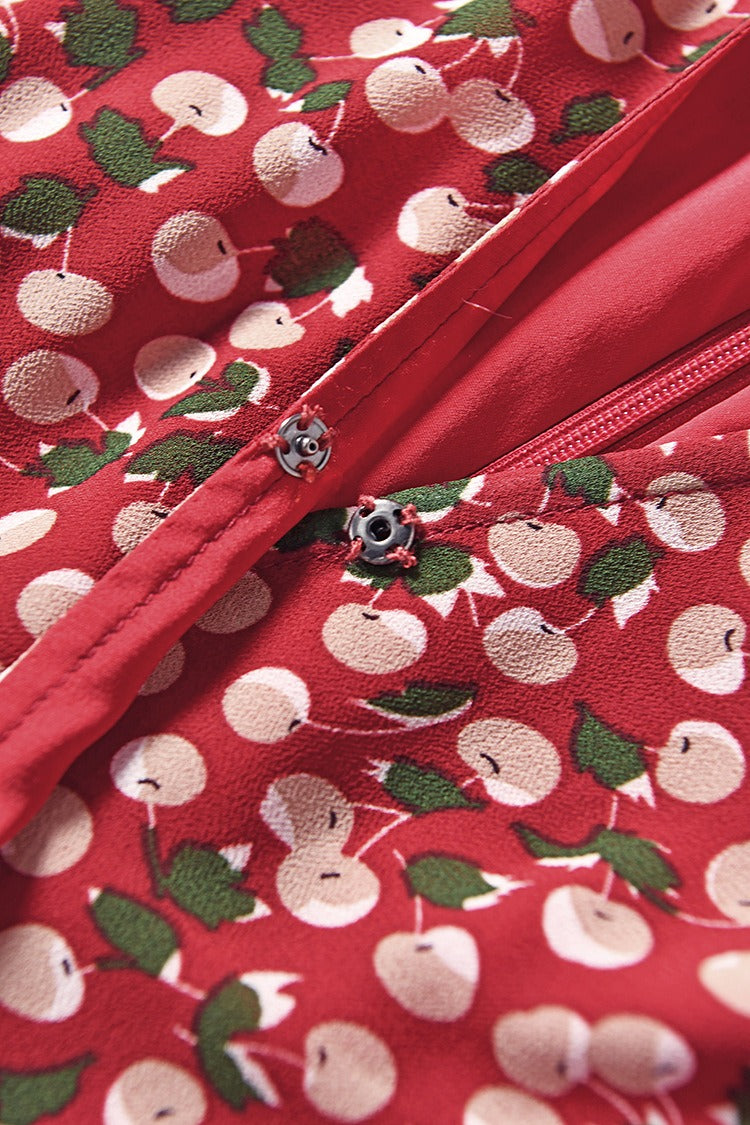 Seraphine · Crimson Petal Midi Dress