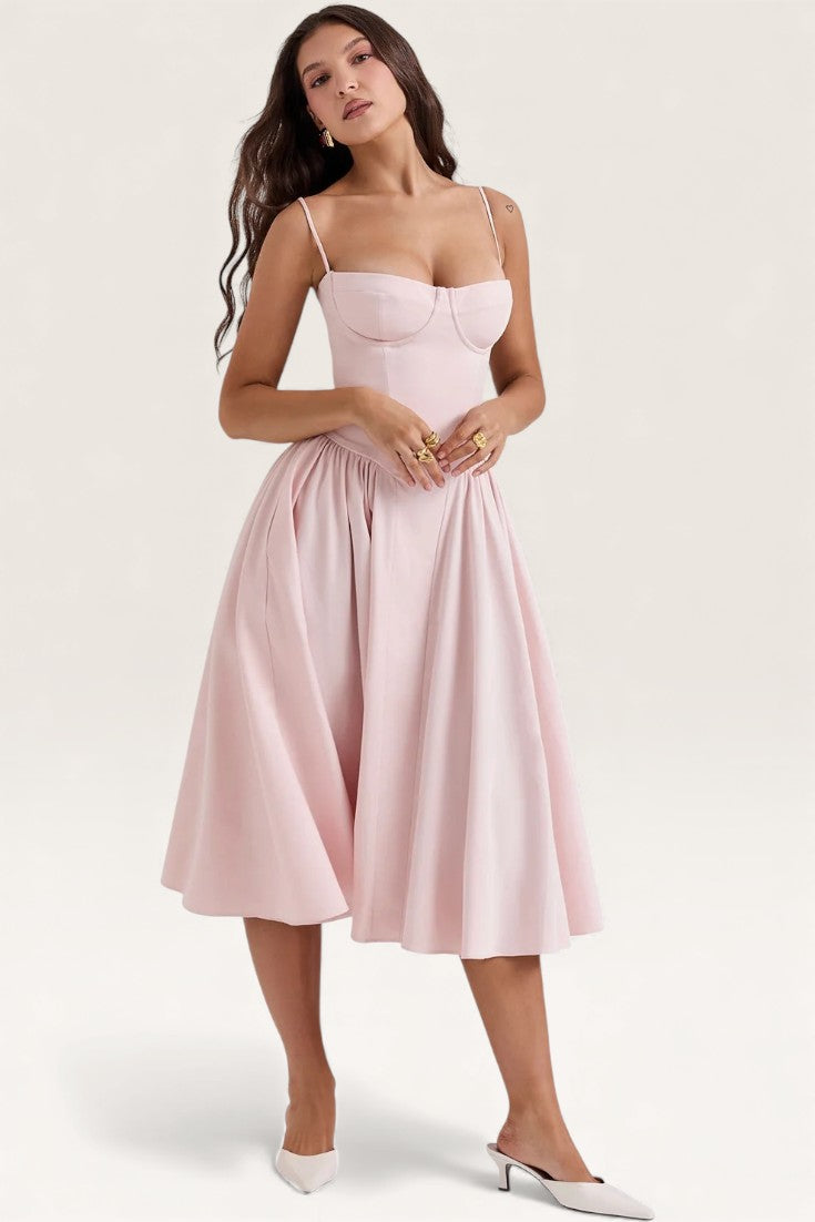 Pink - Hot Girl Sexy Spaghetti Strap Dress