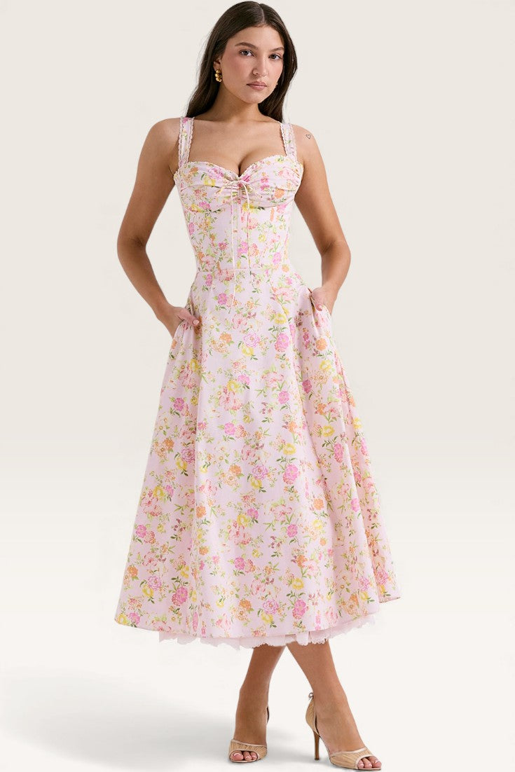 Floral - Spaghetti Strap Floral Sweet & Sassy Dress