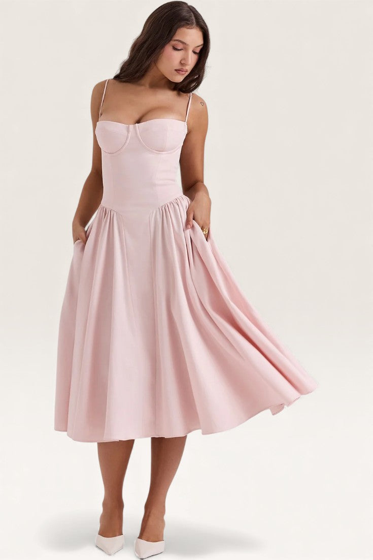 Pink - Hot Girl Sexy Spaghetti Strap Dress